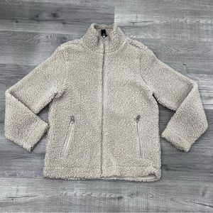 H&M Sherpa / Teddy zip up sweater jacket